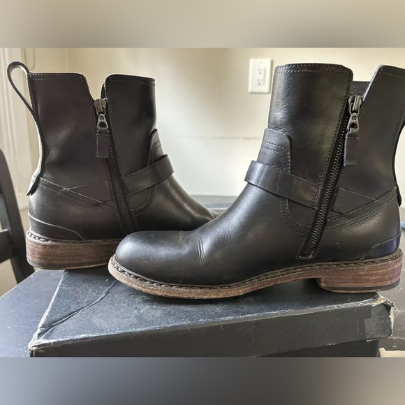 Rag & Bone Ashford Moto Boots Black Size 9 - Picture 6 of 10